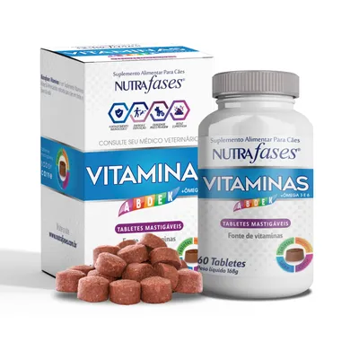 Nutrafases Vitaminas Suplemento Alimentar para Cães
