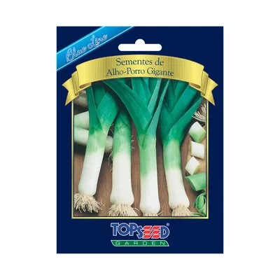 Sementes de Alho Porró Gigante Blue Line Topseed Garden