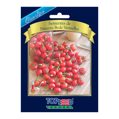 Sementes de Pimenta Bode Vermelha Blue Line Topseed Garden