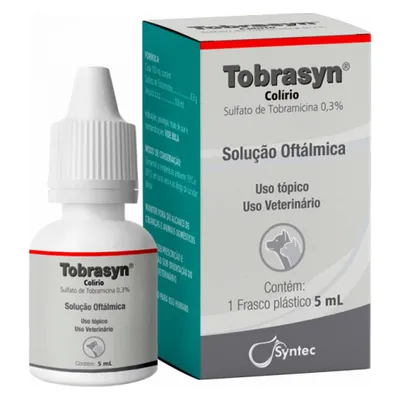Tobrasyn Colírio Solução Oftálmica para Cães e Gatos