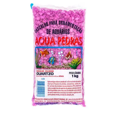Cascalho para Aquário Quartzo Nº 2 Aqua Pedras Lilás