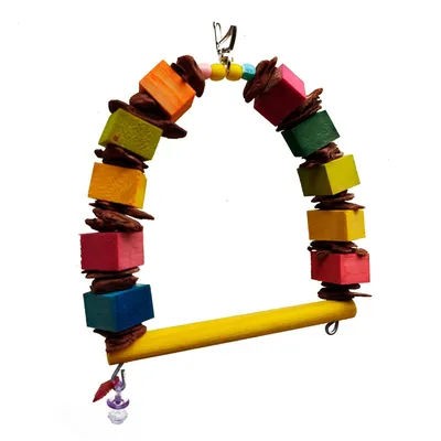 Brinquedo para Aves Arco de Pinus e Casca Colorida Real Brinquedos Pet
