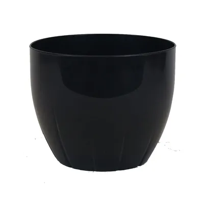 Cachepô Bojudo Plástico Preto Vasos Vogue