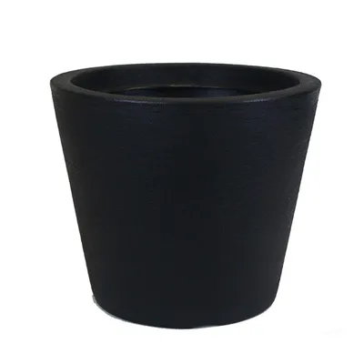 Vaso Cone Baixo Riscatto Preto