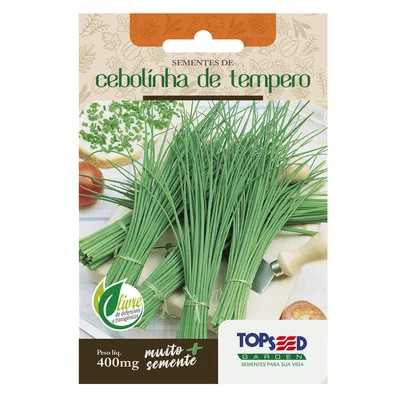 Sementes de Cebolinha de Tempero Tradicional Topseed Garden