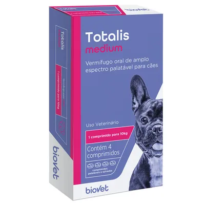Vermífugo Totalis Medium para Cães