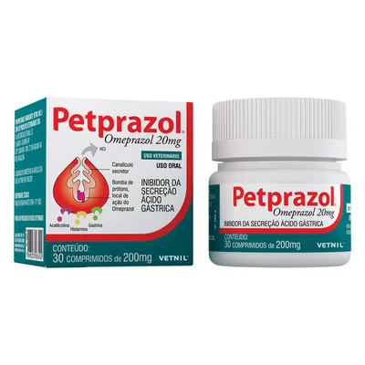 Petprazol 20mg Antiácido para cães e Gatos