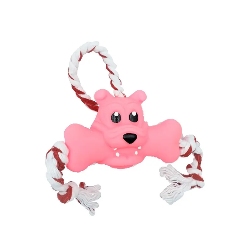 Brinquedo Mordedor Com Corda Cão Animania Rosa