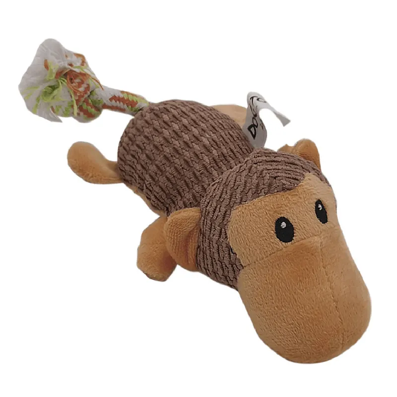 Brinquedo Pelúcia Macaco Marrom Claro Com Corda Savana