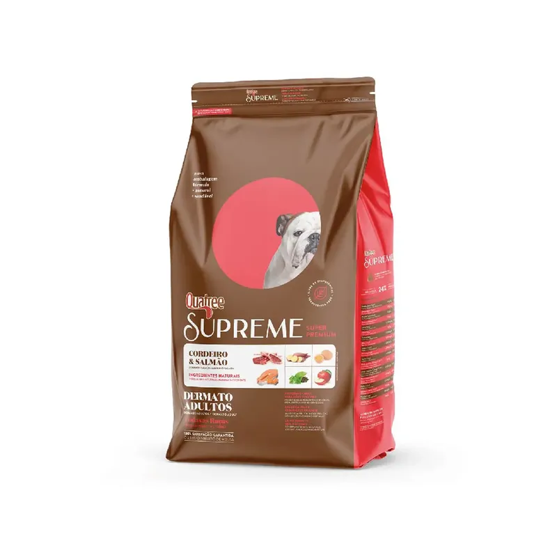 Ração Quatree Supreme Dermato Cães Adultos Cordeiro e Salmão