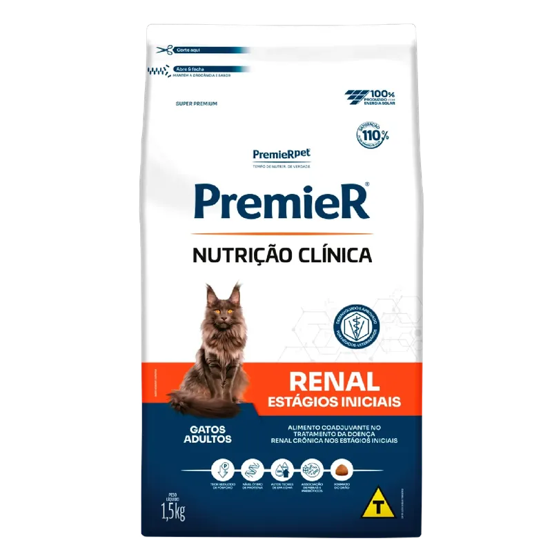 Ração Premier Nutrição Clínica Renal Estágios Iniciais Gatos Adultos