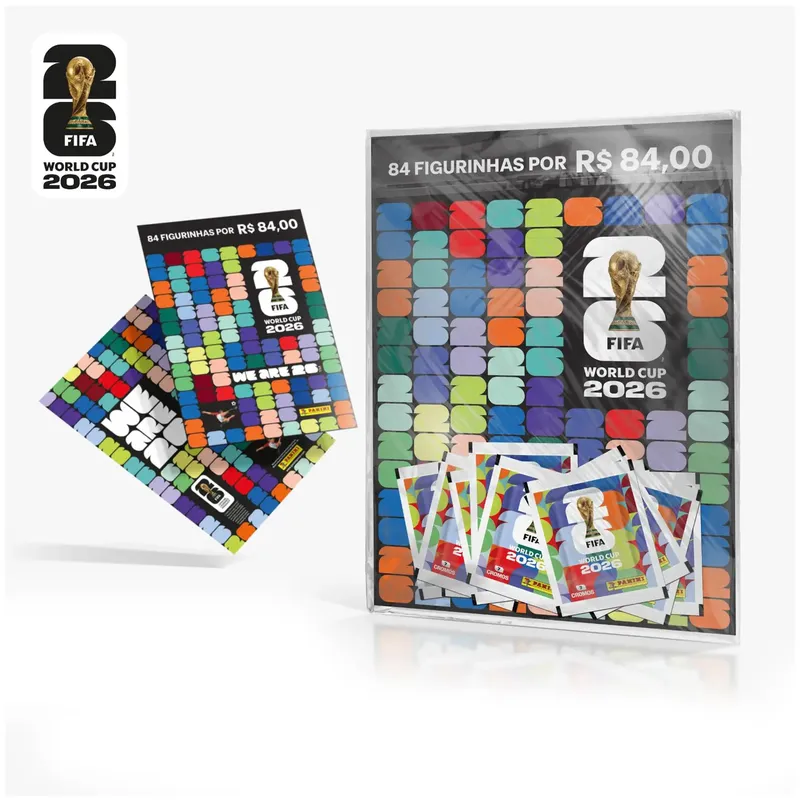 Blister Cartela com 12 Envelopes Figurinhas da Copa Panini