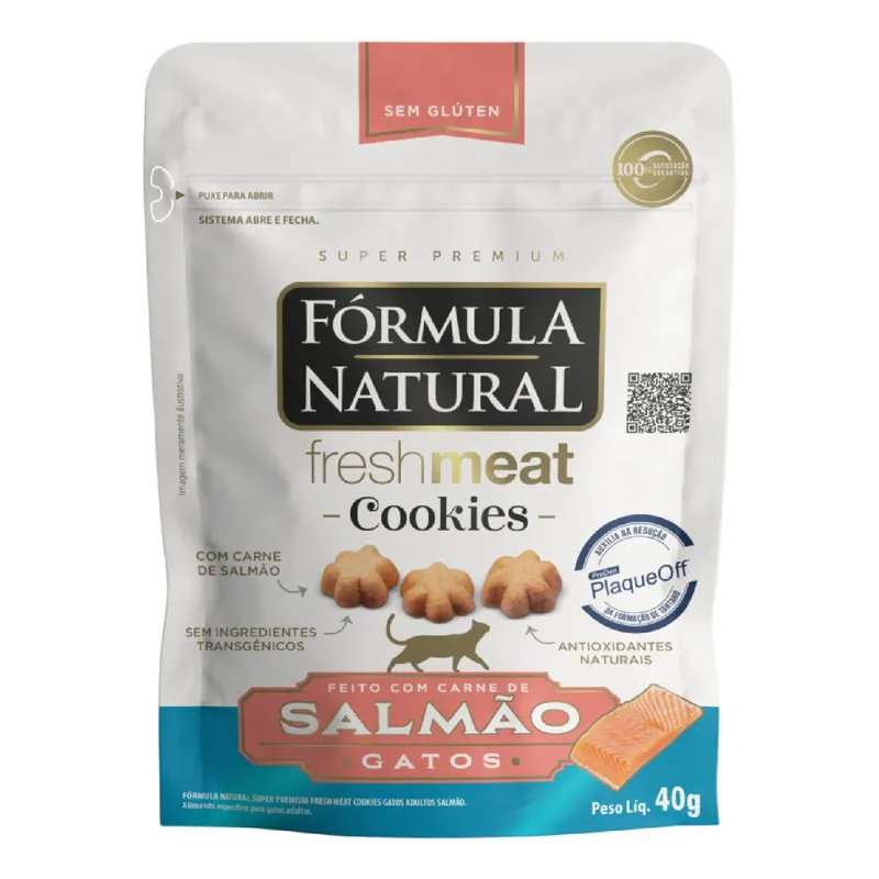 Cookies Fórmula Natural Fresh Meat Gatos Adultos Salmão