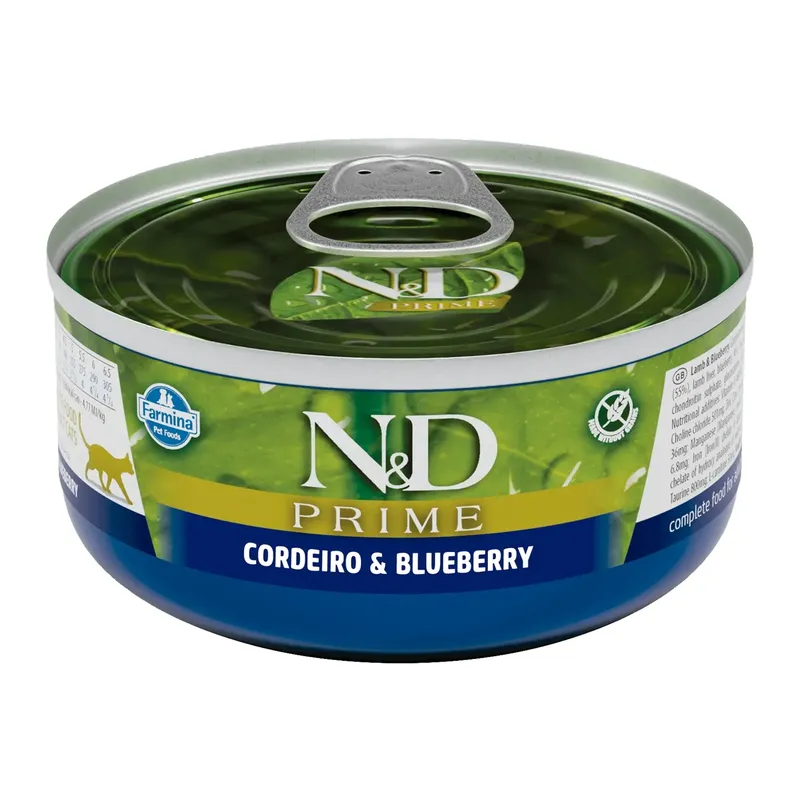 Ração Úmida N&D Prime Gatos Adultos Cordeiro e Blueberry