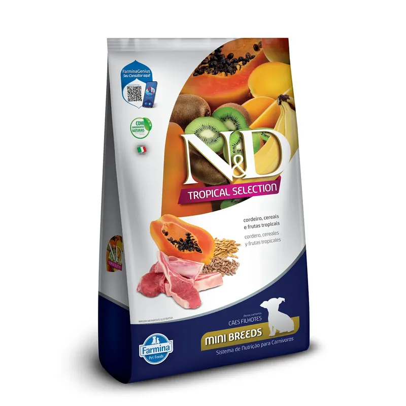 Ração N&D Tropical Selection Cães Filhotes Mini Cordeiro