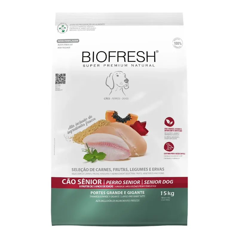 Ração Biofresh Cães Sênior Raças Grandes e Gigantes
