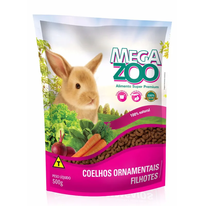 Ração para Coelhos Ornamentais Filhotes Megazoo