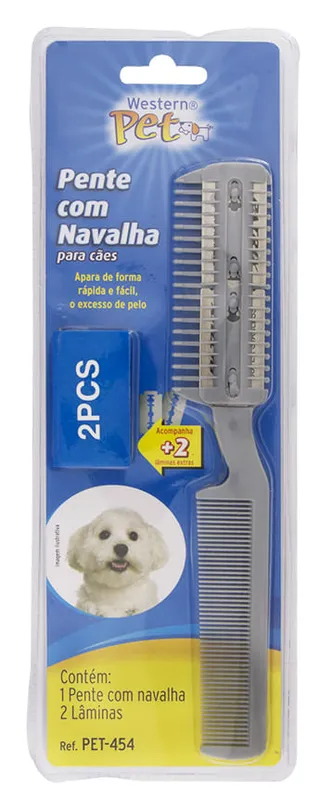 Pente com Navalha para Cães Western